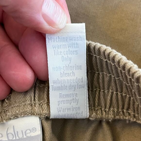 Cascade Blues Khaki Tan Pull On Elastic Waist High-Rise Pants NWT Plus 24W Short - Picture 8 of 11